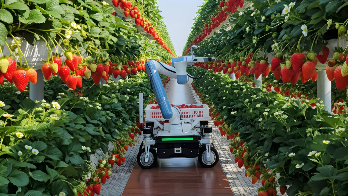 Agricultural harvesting robot